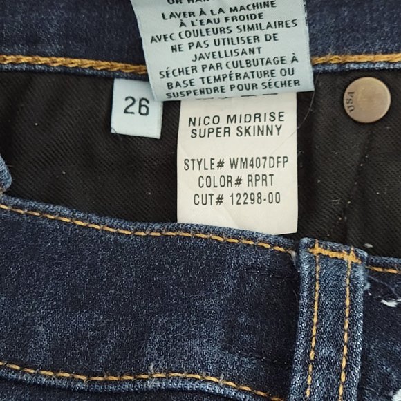 HUDSON Nico Super Skinny Fit Jeans blue Sz 26 - Picture 9 of 10